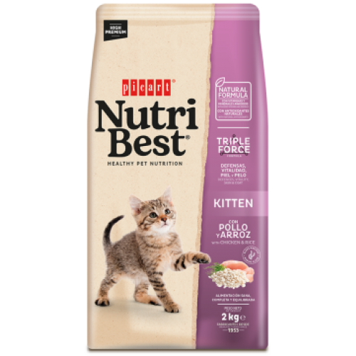 NutriBest Cat Kitten Пиле и ориз, чувал от 8кг, цена за чувал 65.20лв. /1кг-8.15лв./