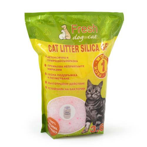 Fresh CAT силиконова тоалетна за котки - Бебешка пудра  3,6 литра