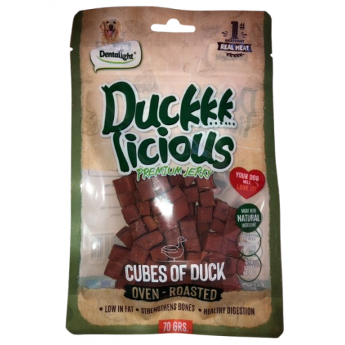 DENTALIGHT - Duckkk Licious Premium Jerky CUBE OF DUCK / КУБЧЕТА ПАТЕШКО  70 g 