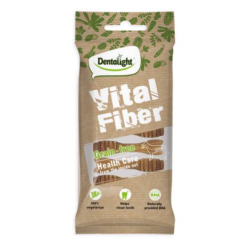 Дентално лакомство за гризане -  четка VITAL FIBER  Grain free, 7cм, 7бр в пакет