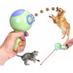 Играчка за куче - изстрелваща играчка с лазерче за гранули и лакомства
