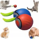 Играчка за коте - ПОДСКАЧАЩО ЩУРО ТОПЧЕ със зарядно 5 см  