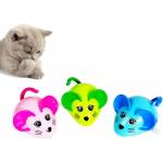 Играчка за коте - мишка механична цветна