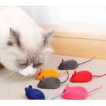 Играчка за котка - мишка гумена 6см - 4бр в пакет