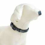 Нашийник от изкуствена лента двойна с пластмасова тока FANCY DOG ЛУКС за куче 