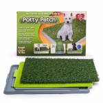 Potty Patch пластмасова кучешка тоалетна с решетка и  трева 