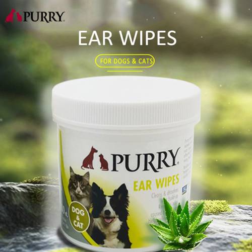 Мокри кърпи PURRY за почистване на уши, за кучета и котки.