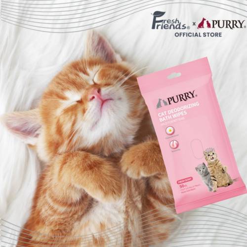 Мокри кърпи PURRY за КОТКИ, с екстракт от лайка 