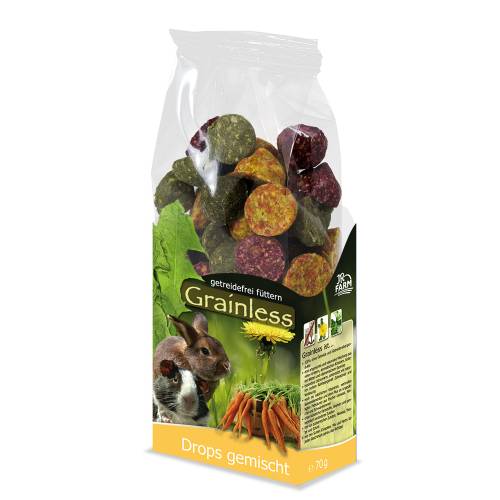 Беззърнен дропс JR FARM различни вкусове за гризачи 140 гр